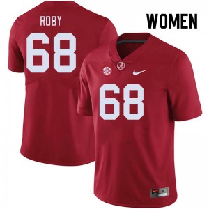 Women Billy Roby Crimson Alabama Crimson Tide Football #68 Jersey 199450-132