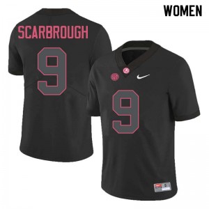 Women Bo Scarbrough Black Bama Football #9 Jersey 428574-203