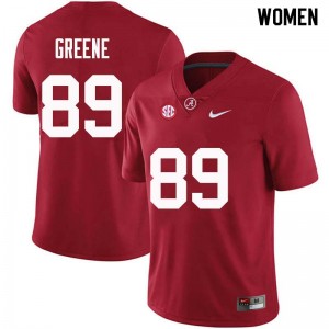 Women Brandon Greene Crimson University of Alabama Football #89 Jersey 395849-826