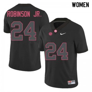Women Brian Robinson Jr. Black Bama Football #24 Jersey 518374-825