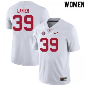 Women Brylan Lanier White Alabama Football #39 Jersey 823737-273