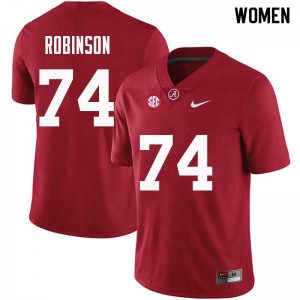Women Cam Robinson Crimson University of Alabama Football #74 Jersey 575662-760