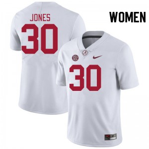 Women Cayden Jones White Alabama Football #30 Jersey 853652-512