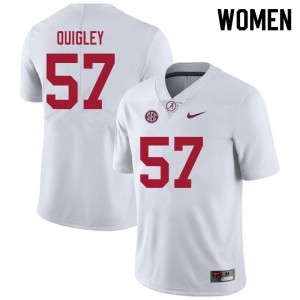 Women Chase Quigley White Bama Football #57 Jersey 998295-321