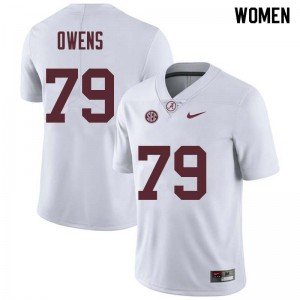 Women Chris Owens White Bama Football #79 Jersey 369439-586
