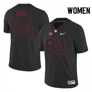 Women Colby Cruz Blackout Alabama Crimson Tide Football #84 Jersey 869346-526