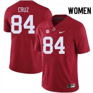 Women Colby Cruz Crimson Bama Football #84 Jersey 120910-677