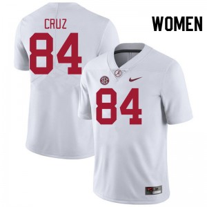 Women Colby Cruz White Alabama Crimson Tide Football #84 Jersey 747895-133