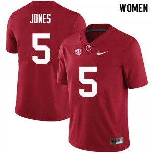 Women Cyrus Jones Crimson University of Alabama Football #5 Jersey 945728-897