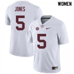 Women Cyrus Jones White Alabama Crimson Tide Football #5 Jersey 575575-130