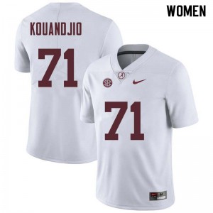 Women Cyrus Kouandjio White Bama Football #71 Jersey 866871-917