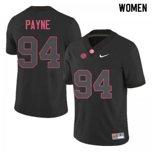 Women Da'Ron Payne Black Alabama Football #94 Jersey 562202-981