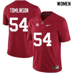 Women Dalvin Tomlinson Crimson Alabama Crimson Tide Football #54 Jersey 253565-393
