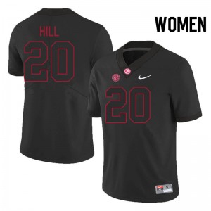 Women Daniel Hill Blackout Bama Football #20 Jersey 201581-198