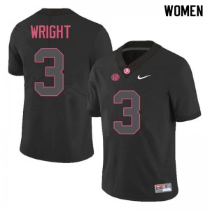 Women Daniel Wright Black Bama Football #3 Jersey 565826-619