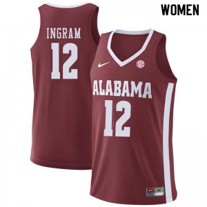 Women Donta Hall Crimson Alabama Crimson Tide Basketball #56 Jersey 868983-475