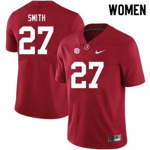 Women DeVonta Smith Crimson Bama Football #27 Jersey 269719-972