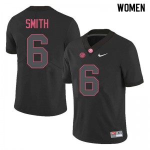 Women Devonta Smith Black University of Alabama Football #6 Jersey 485321-149
