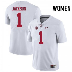 Women Domani Jackson White Bama Football #1 Jersey 421990-153