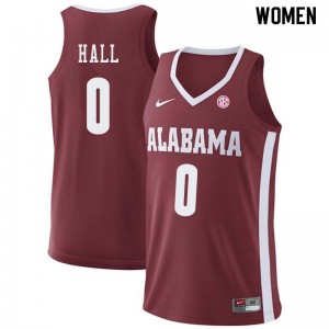 Women Donta Hall Crimson University of Alabama Basketball #46 Jersey 180365-951