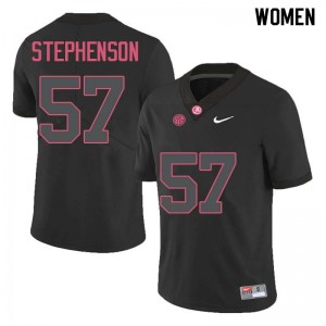 Women Dwight Stephenson Black Bama Football #57 Jersey 970806-872