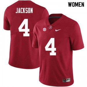 Women Eddie Jackson Crimson Bama Football #4 Jersey 671846-936