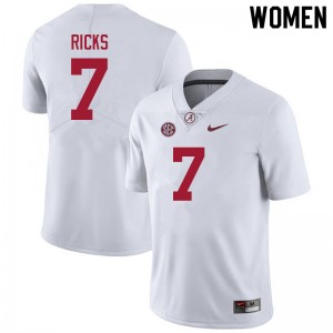 Women Eli Ricks White Alabama Crimson Tide Football #7 Jersey 739475-469