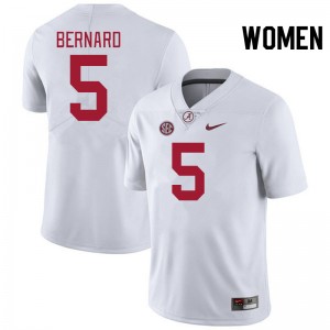 Women Germie Bernard White Bama Football #5 Jersey 239165-551