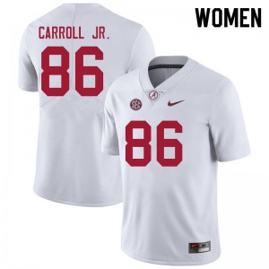 Women Greg Carroll Jr. White Bama Football #86 Jersey 672016-459