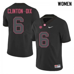Women Ha Ha Clinton-Dix Black Bama Football #6 Jersey 698505-733