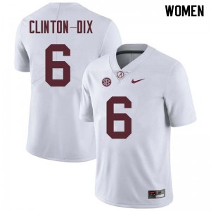 Women Ha Ha Clinton-Dix White University of Alabama Football #6 Jersey 950125-399