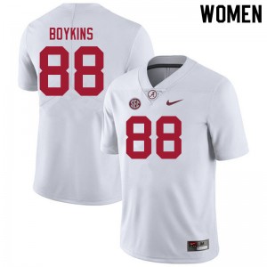 Women Jacoby Boykins White Alabama Football #88 Jersey 654471-550