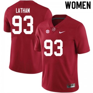 Women Jah-Marien Latham Crimson Alabama Crimson Tide Football #93 Jersey 819968-826
