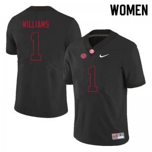 Women Jameson Williams Black Alabama Crimson Tide Football #1 Jersey 830121-520