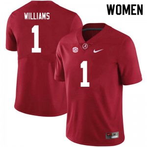 Women Jameson Williams Crimson Alabama Crimson Tide Football #1 Jersey 264373-595