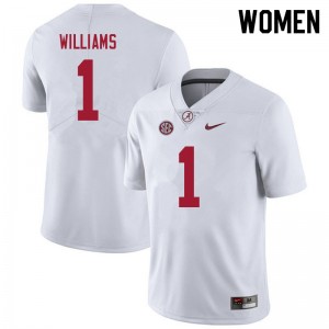 Women Jameson Williams White Alabama Crimson Tide Football #1 Jersey 684821-919
