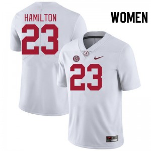 Women Jaren Hamilton White Bama Football #23 Jersey 424832-206