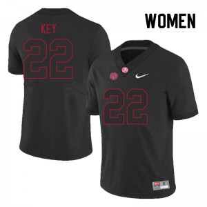 Women Jaylen Key Black Bama Football #22 Jersey 267271-884