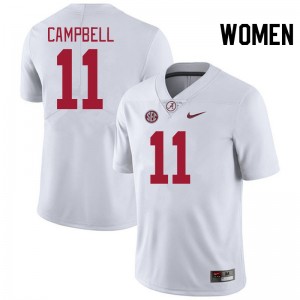 Women Jihaad Campbell White Alabama Crimson Tide Football #11 Jersey 658193-974