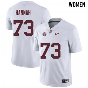 Women John Hannah White University of Alabama Football #73 Jersey 439022-183