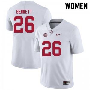 Women Jonathan Bennett White Alabama Crimson Tide Football #26 Jersey 871739-517