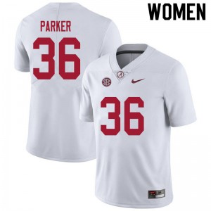 Women Jordan Parker White Bama Football #36 Jersey 469177-207