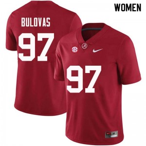 Women Joseph Bulovas Crimson Bama Football #97 Jersey 895755-978