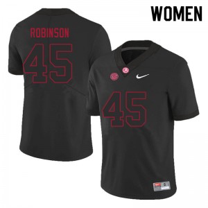 Women Joshua Robinson Black Alabama Crimson Tide Football #45 Jersey 807910-878