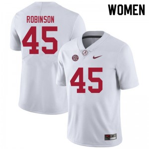 Women Joshua Robinson White Bama Football #45 Jersey 601154-735