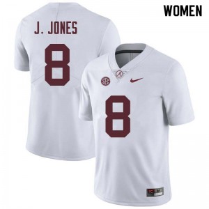 Women Julio Jones White Alabama Crimson Tide Football #8 Jersey 463275-370