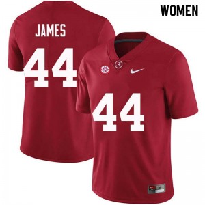 Women Kedrick James Crimson Bama Football #44 Jersey 994035-358
