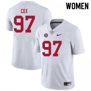 Women Keelan Cox White Bama Football #97 Jersey 371617-948
