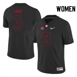 Women Keon Sabb Blackout Alabama Crimson Tide Football #3 Jersey 286466-698