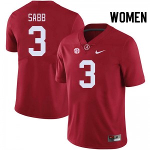 Women Keon Sabb Crimson Alabama Crimson Tide Football #3 Jersey 720351-342